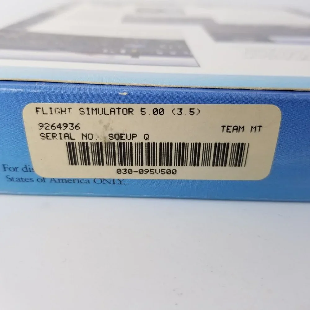 Microsoft Flight Simulator 5.0 PC Hard Disc Handbook Airplane School Computer
